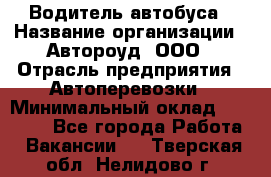 Водитель автобуса › Название организации ­ Автороуд, ООО › Отрасль предприятия ­ Автоперевозки › Минимальный оклад ­ 50 000 - Все города Работа » Вакансии   . Тверская обл.,Нелидово г.